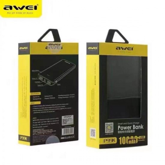 Awei P99K 10000 mAh Power Bank (White)