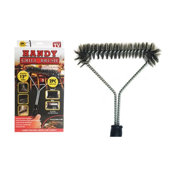 Βούρτσα Για Μπάρμπεκιου Κυλινδρική Σετ 2τμχ – Handy Grill Brush