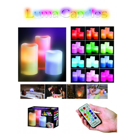Κεριά luma candles με τηλεχειρισμό