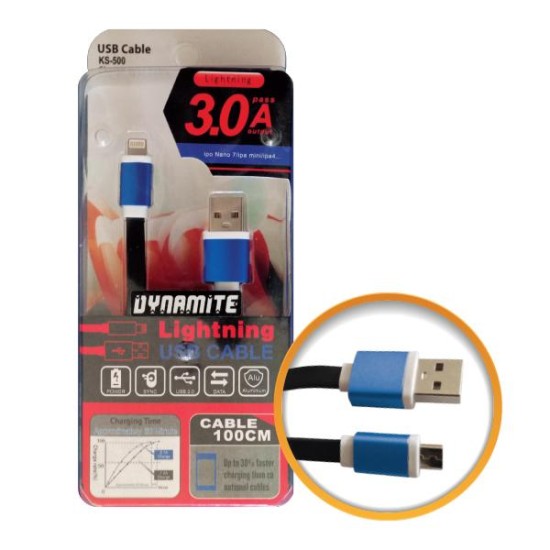 Καλώδιο δυναμίου Lightning USB 3.0A