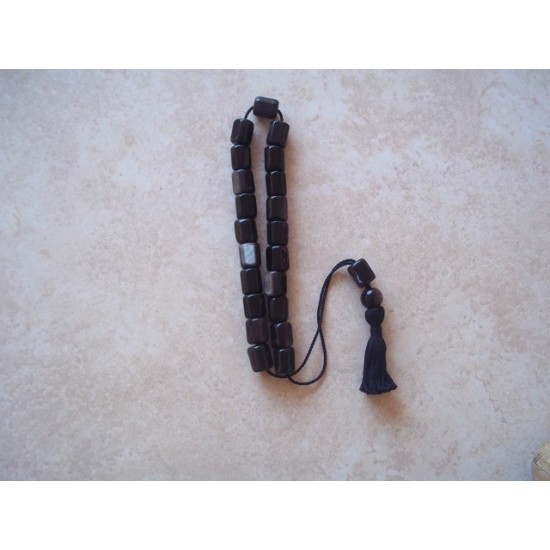 Κομπολόι Οψιδιανός μαύρος σωλήνας