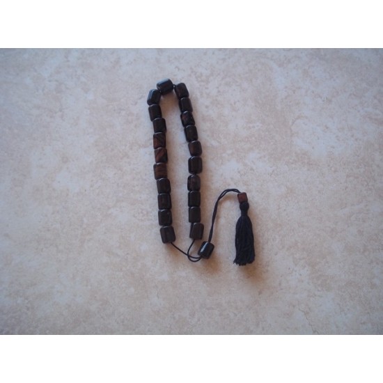 Κομπολόι Οψιδιανός καφέ σωλήνας