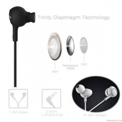 Ακουστικά Remax earphone 515 με μικρόφωνο Μαύρο