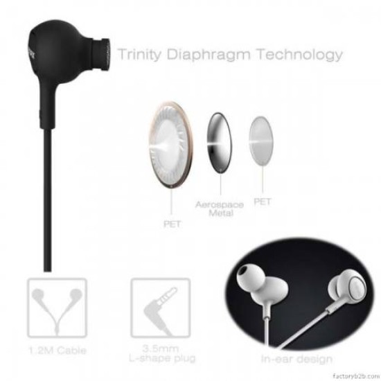 Ακουστικά Remax earphone 515 με μικρόφωνο Μαύρο