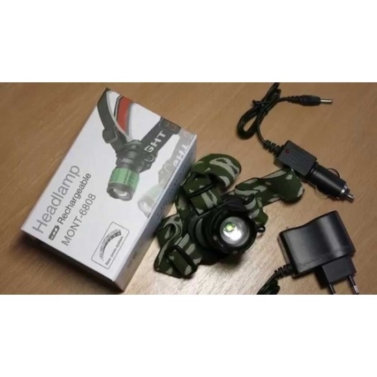 Επαναφορτιζόμενος Φακός Κεφαλής Mont-6807