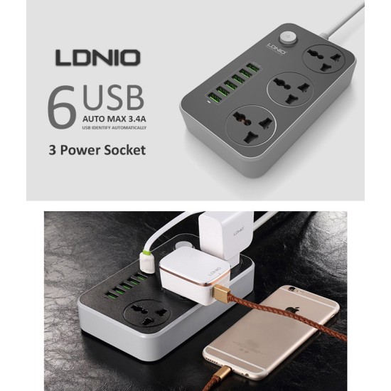 LDNIO 6 USB και 3 θύρες SC3604 LDNIO 6 USB και 3 θύρες SC3604