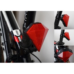 Φανάρι ποδηλάτου Οπίσθιο HJ-022 Diamond Shape Rear Safety 8 LED + 2 laser USB Tail Bike Light Lamp A