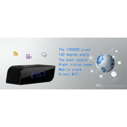 Ρολόι κρυφή κάμερα 720P HD με wifi & ανιχνευτή κίνησης για νυχτερινή όραση