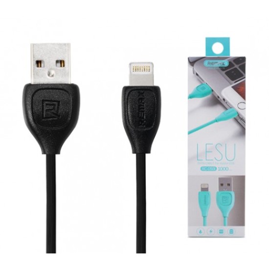 Καλώδιο USB REMAX Lesu RC-050i Lightning Iphone 5/6/7 ΜΑΥΡΟ