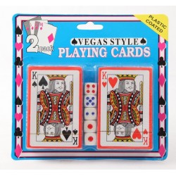 Σετ 2 τράπουλες με έξι ζάρια Vegas Style