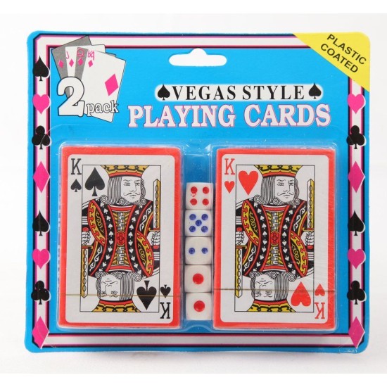 Σετ 2 τράπουλες με έξι ζάρια Vegas Style