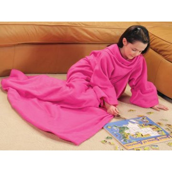 Κουβέρτα με μανίκια Fleece  Snuggle Super Soft Μαύρο