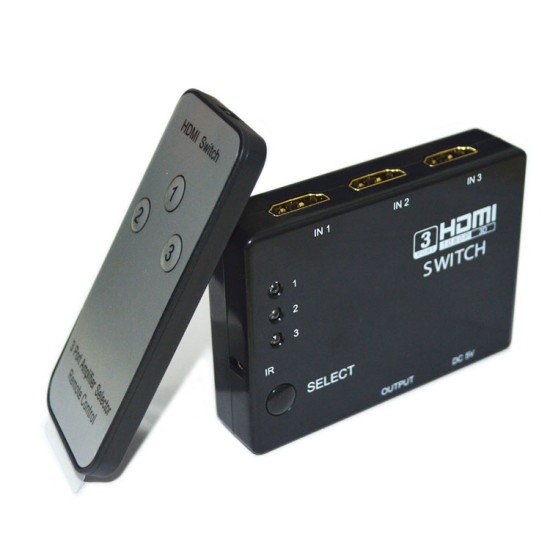 HDMI switch 3 port με Τηλεχειριστήριο HDMI switch 3 port με Τηλεχειριστήριο