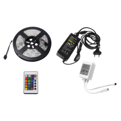 ΕύκαμπτηΑδιάβροχη Ταινία LED 5050 4 Μέτρων RGB με Τηλεχειριστήριο 60SMD 4,8W/m