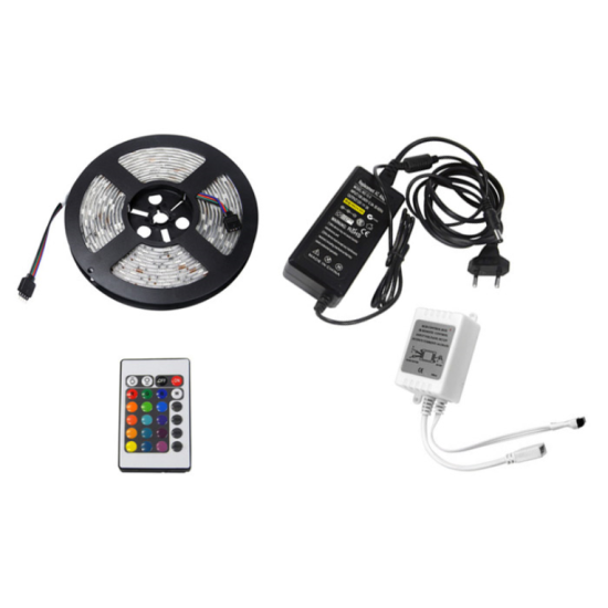 ΕύκαμπτηΑδιάβροχη Ταινία LED 5050 4 Μέτρων RGB με Τηλεχειριστήριο 60SMD 4,8W/m ΕύκαμπτηΑδιάβροχη Ταινία LED 5050 4 Μέτρων RGB με Τηλεχειριστήριο 60SMD 4,8W/m