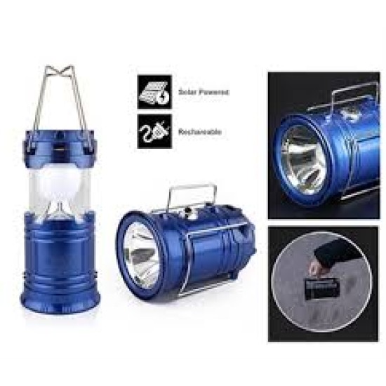 Φακός & Ηλιακή Λάμπα Camping 6 LED & Powerbank OEM