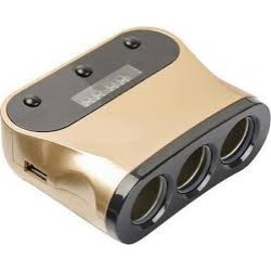 Φορτιστής Αυτοκινήτου με 3 Υποδοχές & 2 θύρες USB 120W