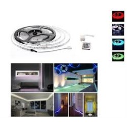 Εύκαμπτη Φωτιζόμενη Tαινία LED 3014 5m-Tηλεχειριστήριο (3 χρώματα)OEM