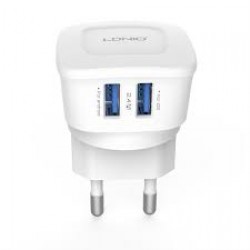 Φορτιστής 2.4A 2 θύρες USB LDNIO DL-AC63