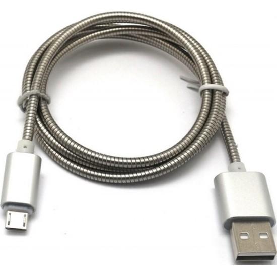 WK Lion Spiral Cable USB 2.0 to micro USB (WDC-026) 1m - Γκρι