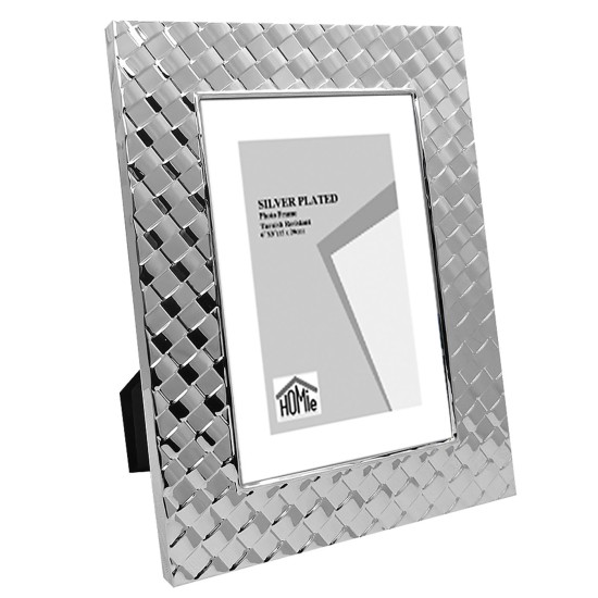 Κορνίζα επάργυρη καρό 15x20cm Homie 321953