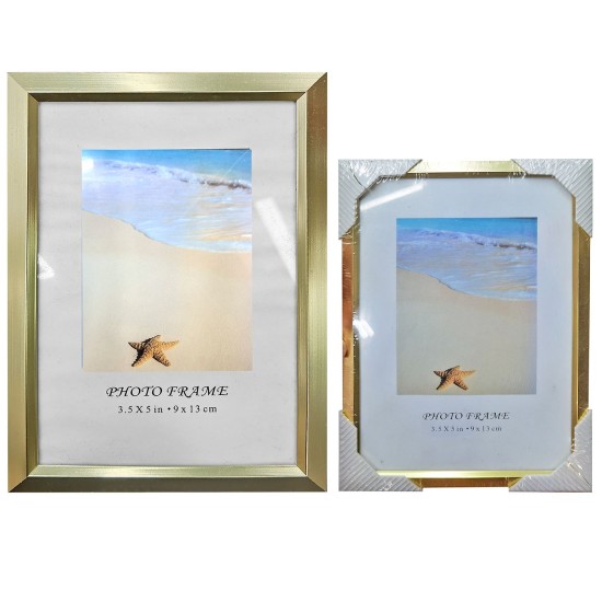 Κορνίζα αλουμινίου πλατιά χρυσή 13x18cm Homie 322052