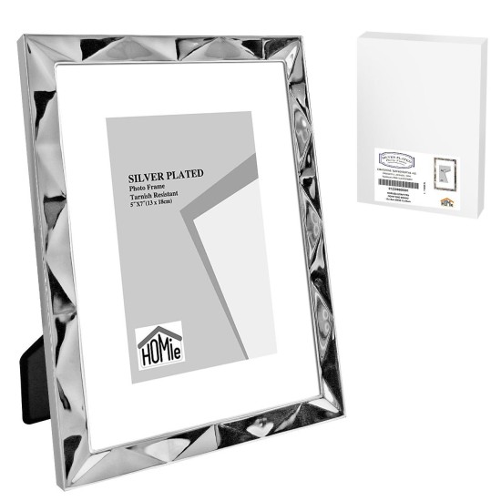 Κορνίζα επάργυρη πολύγωνο σχέδιο 13x18cm Homie 322086