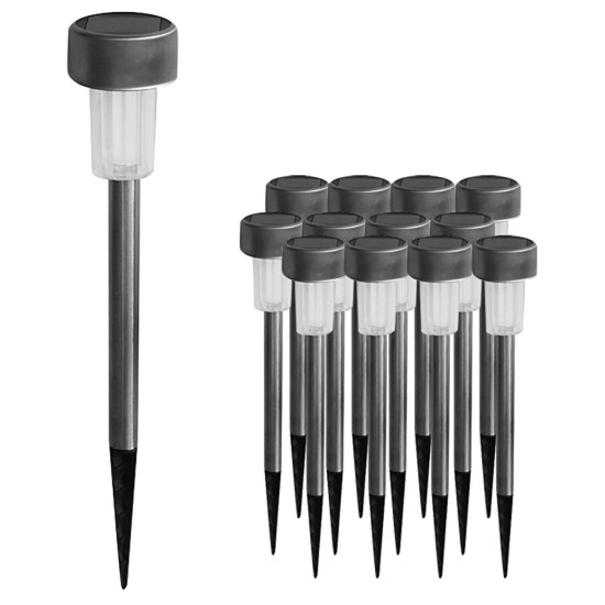 Ηλιακό φαναράκι inox 36,5x5,5cm Homie 32379 Ηλιακό φαναράκι inox 36,5x5,5cm Homie 32379