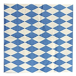 ΧΑΡΤΟΠΕΤΣΕΤΑ ΑΣΠΡΟ ΜΕ ΜΠΛΕ ΡΟΜΒΟΥΣ 16,5x16.5cm Homie 3761