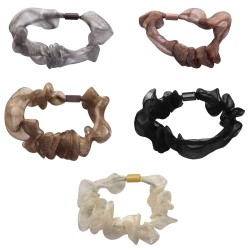 Σούρα μαλλιών λεπτή σατέν scrunchies 10cm 4teen4ty 401374