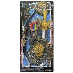 Τόξο σπαθί βέλη σετ=7τεμ Καρ=63x29cm Carnavalista 231796