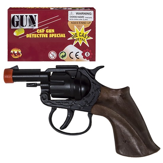 Περίστροφο Μεταλλικό 8σφαιρο 16x8cm Carnavalista 231811