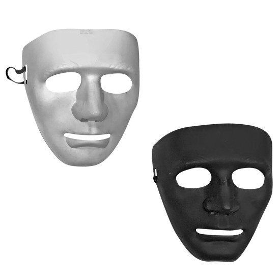 Μάσκα Προσώπου Άσπρο-Μαύρο ματ 19x17cm Carnavalista 232134 ΜΑΣΚΑ ΠΡΟΣΩΠΟΥ ΑΣΠΡΟ-ΜΑΥΡΟ ΜΑΤ 19x17cm