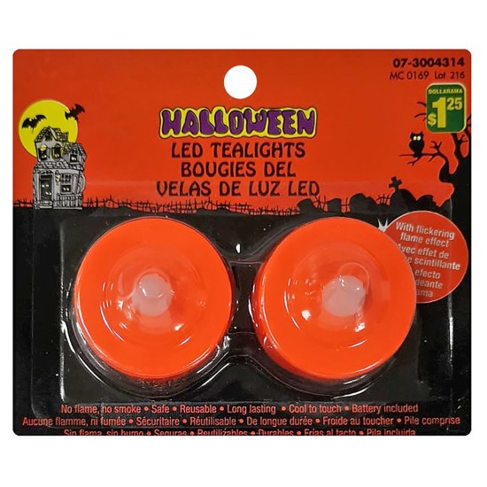 ΚΕΡΙΑ LED HALLOWEEN 2ΤΕΜ Φ4cm Carnavalista 232359