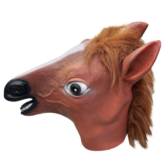 Μάσκα Λαστιχένια Άλογο με Χαίτη 45x28cm Carnavalista 232373