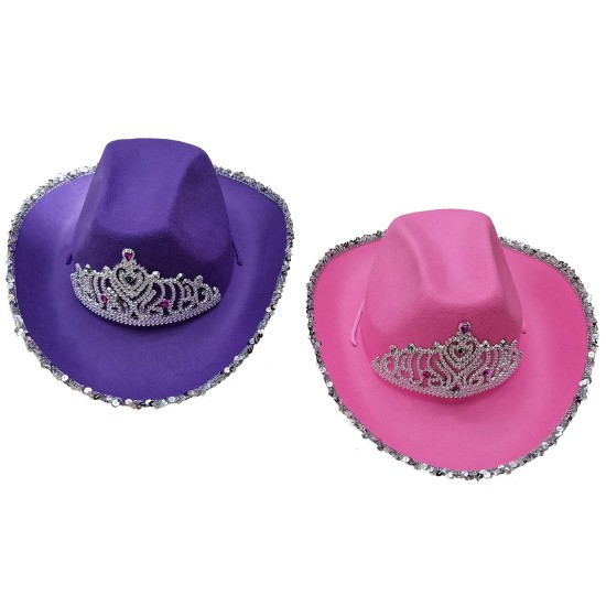 Καπέλο Καουμπόι με Τιάρα 39x10cm Carnavalista 232409