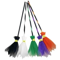 Σκούπα Μάγισσας Χρωματιστή 90cm Carnavalista 232481