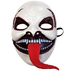Μάσκα Ασπρόμαυρη με Κόκκινη Γλώσσα 26x18cm Carnavalista 232557