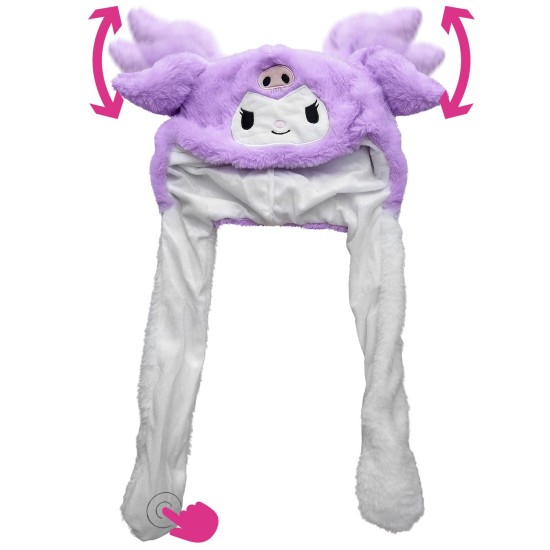 Σκούφος μωβ Γάτα με Αυτιά και Κίνηση 50x26cm Carnavalista 232697