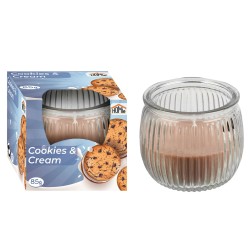 Κερί cookies and cream σε βάζο 21h 85gr net, 7x6,5cm Homie 57467