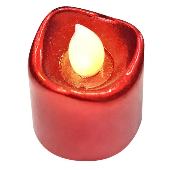 Ρεσώ μπαταρίας κόκκινο μεταλλιζέ 4,5x4cm Homie 57486