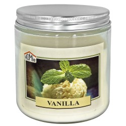 Κερί Βανίλια σε Βάζο Γυάλινο με Καπάκι 10x9,5cm,  545g, Gross, 280g net Homie 57503