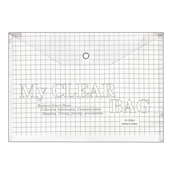 Φάκελος κουμπί διάφανος FC 25x35cm JustNote 701110