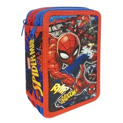 Κασετίνα Γεμάτη Τριπλή Spiderman 19,5x12,5x7cm Spiderman 1004Ε-14062