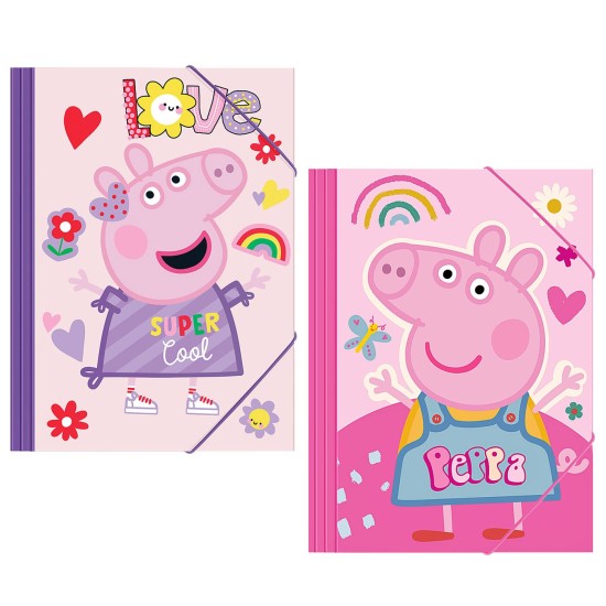 Ντοσιέ χάρτινο λάστιχο peppa pig 25x35cm Peppa