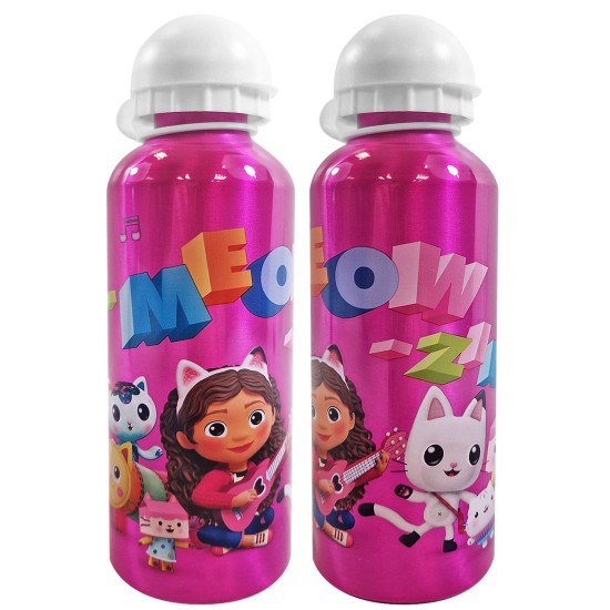 Παγούρι μεταλλικό gabby 's dollhouse 500ml 21x6,5cm   500ml Gabbys Dollhouse