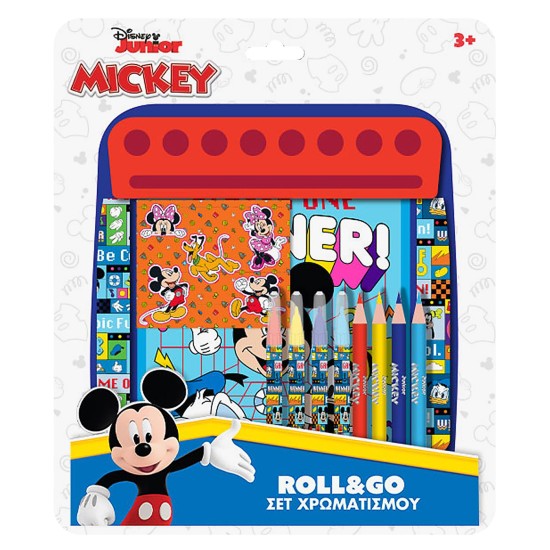 Σετ χρωματισμού roll & go mickey-minnie 24.5x21cm Disney 000563713