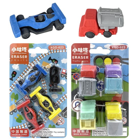 Γόμες 3d φόρμουλες 4τεμ ~4,5cm JustNote 703389