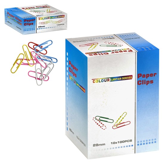 Συνδετήρες 100τεμ χρωματιστοί 28mm JustNote 70470