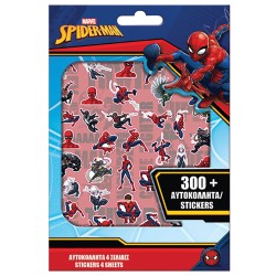 Μπλοκ με 300 αυτοκόλλητα spiderman 21,5x14,5cm Spiderman 000484105